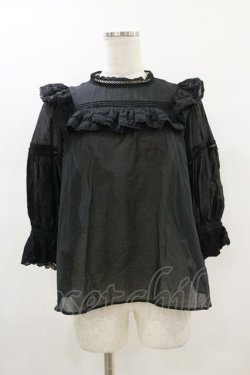 画像1: Angelic Pretty / Romantic Laceブラウス Free ブラック H-26-01-18-029-AP-BL-NS-ZH