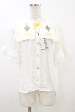 画像1: Amavel / Magical Tarotフリルブラウス Free オフ/イエロー H-26-01-18-033-CA-BL-NS-ZH