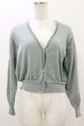 F&A / ガラス風クリアフラワー釦UVカットニットカーディガン Free MINT H-26-01-18-035-LO-TO-NS-ZH