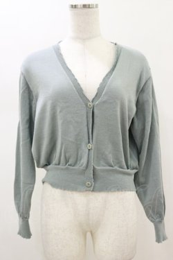 画像1: F&A / ガラス風クリアフラワー釦UVカットニットカーディガン Free MINT H-26-01-18-035-LO-TO-NS-ZH