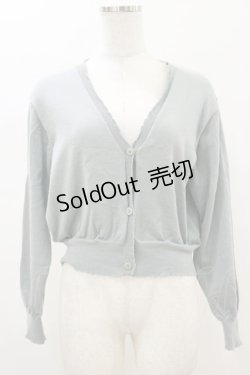 画像1: F&A / ガラス風クリアフラワー釦UVカットニットカーディガン Free MINT H-26-01-18-035-LO-TO-NS-ZH