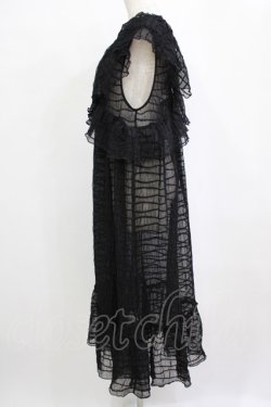 画像2: merry jenny / ラッフルティアードシアーワンピース  ブラック H-26-01-19-029-LO-OP-KB-ZH