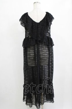 画像3: merry jenny / ラッフルティアードシアーワンピース  ブラック H-26-01-19-029-LO-OP-KB-ZH