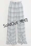 MILK / New waveサスペンダーパンツ  サックスチェック H-26-01-19-031-ML-PA-KB-ZH