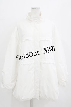 画像1: merry jenny / ribbonフリルパデットジャケット  アイボリー H-26-01-19-038-LO-JA-KB-ZH