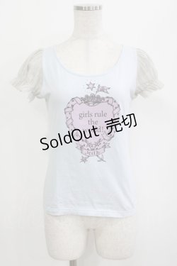 画像1: MILK / girls rule the world Tee  サックス H-26-01-19-049-ML-TO-KB-ZH