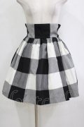 MILK / GINGHAMスカート  ブラック H-26-01-19-052-ML-SK-KB-ZH