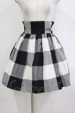 画像1: MILK / GINGHAMスカート  ブラック H-26-01-19-052-ML-SK-KB-ZH