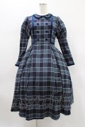 Maria pipi / フローラツイルチェックドレス S NAVY/WHITE H-26-01-19-1030-EL-OP-NS-ZH