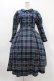 画像1: Maria pipi / フローラツイルチェックドレス S NAVY/WHITE H-26-01-19-1030-EL-OP-NS-ZH (1)
