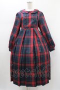 FLC / MINA*タータンチェックワンピース L グリーン H-26-01-19-1031-0-OP-NS-ZH