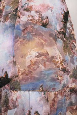 画像3: axes femme Nostalgic / 天使柄シャーリングワンピース M ブルー H-26-01-19-1033-LO-OP-NS-ZH