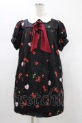 Ank Rouge /  Fancy Strawberryシャツワンピース M ブラック H-26-01-19-1037-CA-OP-NS-ZH