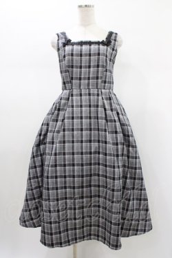 画像1: m petit by misako / AMCHKスクエアネックジャンパースカート S ブラック H-26-01-19-1041-LO-OP-NS-ZH