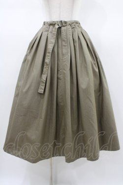 画像1: INGEBORG / クールモーションツイルタックスカート 9号 サンドベージュ H-26-01-19-1042-LO-OP-NS-ZH