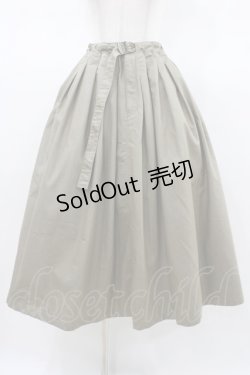 画像1: INGEBORG / クールモーションツイルタックスカート 9号 サンドベージュ H-26-01-19-1042-LO-OP-NS-ZH