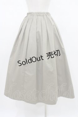 画像2: INGEBORG / クールモーションツイルタックスカート 9号 サンドベージュ H-26-01-19-1042-LO-OP-NS-ZH