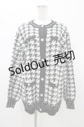 Ank Rouge / ビジューボタン千鳥カーデ M ブラック H-26-01-19-1045-CA-TO-NS-ZH