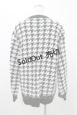 画像2: Ank Rouge / ビジューボタン千鳥カーデ M ブラック H-26-01-19-1045-CA-TO-NS-ZH