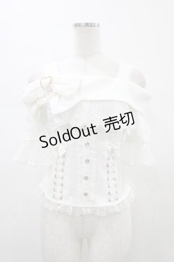 画像1: LIZ LISA / サイドリボンリブカットトップス free ホワイト H-26-01-19-1047-LO-TO-YZ-ZH