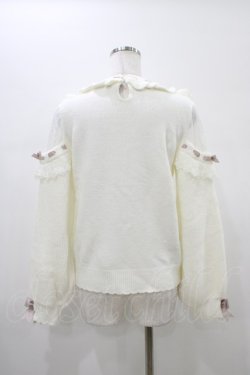 画像2: LIZ LISA / ポンポンリボンレースヨークニットトップス Free オフ H-26-01-19-1051-LO-TO-NS-ZH