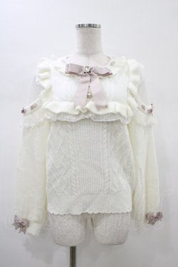 画像3: LIZ LISA / ポンポンリボンレースヨークニットトップス Free オフ H-26-01-19-1051-LO-TO-NS-ZH