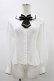 画像1: Innocent World White / リボンタイ付きブラウス M オフ H-26-01-19-1052-IW-BL-NS-ZH (1)