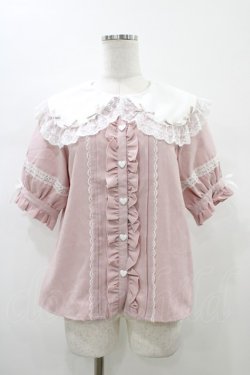 画像1: DearMyLove / リボンいっぱいレースロリータブラウス M ピンク H-26-01-19-1055-EL-BL-NS-ZH