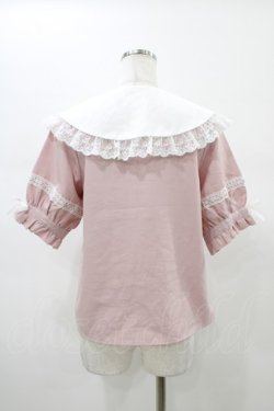画像2: DearMyLove / リボンいっぱいレースロリータブラウス M ピンク H-26-01-19-1055-EL-BL-NS-ZH