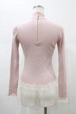 画像2: JESUS DIAMANTE / ロココフリルハイネックニット 38 ピンク H-26-01-19-1056-JE-TO-NS-ZH
