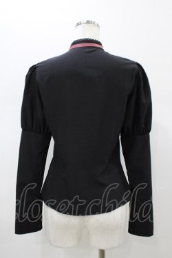 画像2: Kurumi Collaboration / KRデシンジゴスリブラウス SS ブラック H-26-01-19-1059-0-BL-NS-ZH