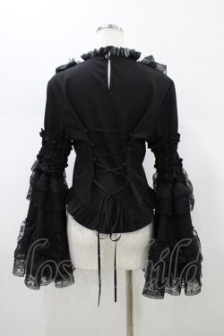 画像2: 夜 少女（海外ロリータブランド） / 永劫の禁忌ブラウス L ブラック H-26-01-19-1061-0-BL-YZ-ZH