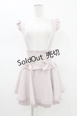 画像1: LIZ LISA / レースアップサスペンダー付スカパン Free ピンク H-26-01-19-1012-LO-PA-NS-ZH