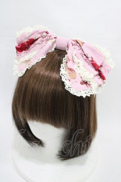 画像1: BABY,THE STARS SHINE BRIGHT / Pomme rouge〜うさぎとりすのりんごの森〜柄カチューシャ  ピンク H-26-01-19-1003-BA-AC-NS-ZH