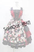 metamorphose / Wonder Card Queen of Hearts ジャンパースカート サイズ1 ブラック H-26-01-19-1021-ME-OP-NS-ZH