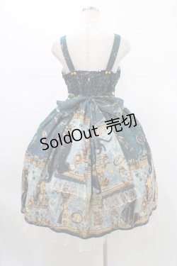 画像2: metamorphose / 黒猫と魔法の地図リボンジャンパースカート サイズ1 グリーン H-26-01-19-1023-ME-OP-NS-ZH