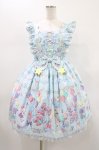 画像1: Angelic Pretty / Happy Garlandジャンパースカート Free サックス H-26-01-19-1024-AP-OP-NS-ZH (1)