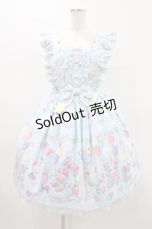 画像1: Angelic Pretty / Happy Garlandジャンパースカート Free サックス H-26-01-19-1024-AP-OP-NS-ZH (1)