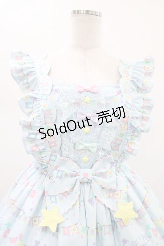 画像4: Angelic Pretty / Happy Garlandジャンパースカート Free サックス H-26-01-19-1024-AP-OP-NS-ZH (4)