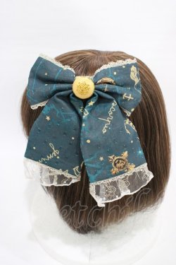 画像2: metamorphose / 黒猫と魔法の地図リボンクリップ  グリーン H-26-01-19-1004-ME-AC-NS-ZH