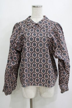 画像1: merry jenny / ノスタルジーギャザースリーブブラウス  ピンク H-26-01-19-053-LO-BL-KB-ZH