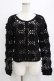 画像1: merry jenny / flowerクロシェカーディガン  ブラック H-26-01-19-055-LO-TO-KB-ZH (1)