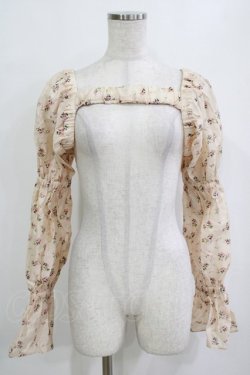 画像1: merry jenny / レースギャザースリーブビスチェ  ラベンダー H-26-01-19-058-LO-TO-KB-ZH