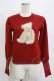 画像1: merry jenny / bear shaggy knit tops  レッド H-26-01-19-061-LO-TO-KB-ZH (1)