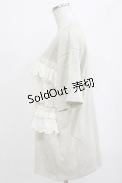 画像2: merry jenny / レースフリルカットソー  ライトカーキ H-26-01-19-062-LO-TO-KB-ZH