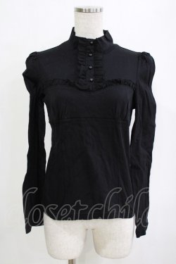 画像1: BPN / ハイネックフリルカットソー  ブラック H-26-01-19-063-GO-TO-KB-ZH