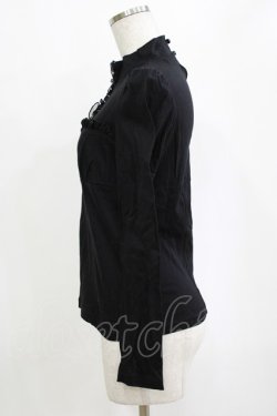 画像2: BPN / ハイネックフリルカットソー  ブラック H-26-01-19-063-GO-TO-KB-ZH