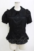 BPN / サイドシャーリングパフブラウス  ブラック H-26-01-19-064-GO-BL-KB-ZH