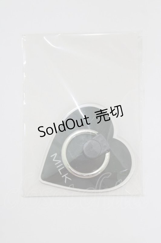 画像1: MILK / モバイルハートリング  ブラック H-26-01-19-071-ML-ZA-KB-ZH (1)