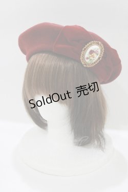 画像1: corgi-corgi / 別珍リボンベレー  ワイン H-26-01-19-076-GO-AC-KB-ZH